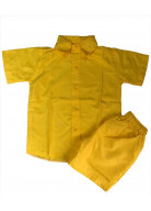 CONJUNTO BERMUDA E CAMISA AMARELA